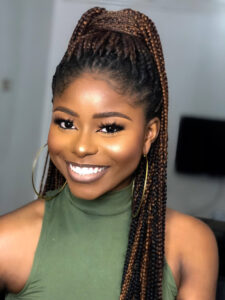 beauty makeup for satisfied customer